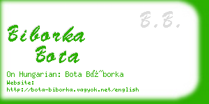 biborka bota business card